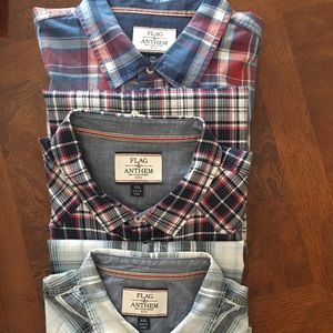 Flag and Anthem Button Down Shirts